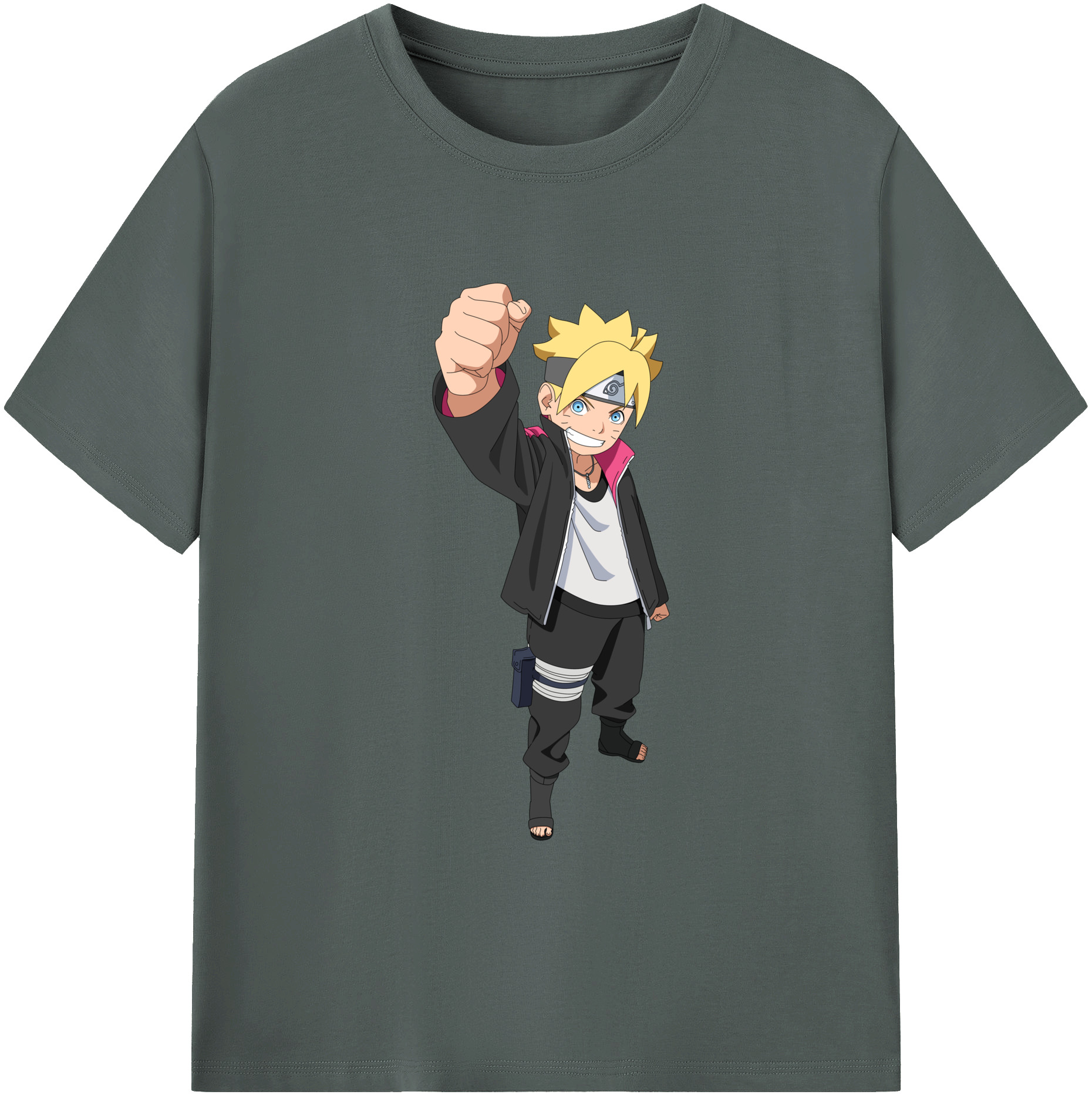 （画像用） NARUTO -ナルト- うずまき ボルト Uzumaki Boruto 綿100％ メンズ半袖Tシャツ｜肌触りやわらか＆通気性